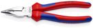 KNIPEX 08 25 185 Needle-Nose Combination Pliers with multi-component grips chrome-plated 185 mm