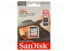 Memory card; Ultra; SDXC; R: 140MB/s; Class 10 UHS U1; 64GB SANDISK