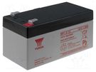 Re-battery: acid-lead; 12V; 1.2Ah; AGM; maintenance-free; 0.57kg YUASA