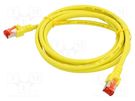 Patch cord; S/FTP; 6; stranded; Cu; LSZH; yellow; 2m; 27AWG HELUKABEL