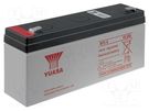 Re-battery: acid-lead; 6V; 3Ah; AGM; maintenance-free; 134x34x64mm YUASA