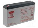 Re-battery: acid-lead; 6V; 7Ah; AGM; maintenance-free; 1.35kg YUASA