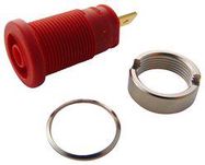 RECEPTACLE, 25A, 4MM, QUICK CONNECT, RED