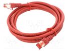 Patch cord; S/FTP; 6; stranded; Cu; LSZH; red; 2m; 27AWG HELUKABEL