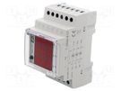 Ammeter; digital,mounting; 0÷5A; True RMS; for DIN rail mounting F&F