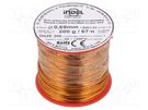 Coil wire; double coated enamelled; 0.65mm; 0.2kg; -65÷200°C INDEL