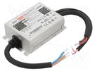 Power supply: switched-mode; LED; 20W; 32.4÷54VDC; 350mA; IP67 MEAN WELL