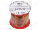 Coil wire; single coated enamelled; 1.7mm; 0.2kg; -65÷200°C INDEL