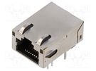 Socket; RJ45; PIN: 8; Cat: 6a; shielded,with LED; Layout: 8p8c; THT ADAM TECH