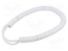 Wire: coiled; 6x0.22mm2; unshielded; PUR; white; 300V; 0.5m; 2m SIMECH