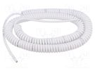 Wire: coiled; 6x0.22mm2; unshielded; PUR; white; 300V; 1m; 4m SIMECH