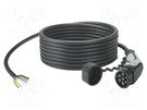Cable: eMobility; 1x0.5mm2,5x2.5mm2; 480V; 16.63kW; IP44; 8m; 20A PHOENIX CONTACT