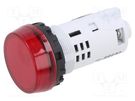 Control lamp; 22mm; YW; -20÷55°C; Illumin: LED; Ø22.5mm; IP65; red IDEC