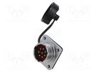 Socket; WF20; male; PIN: 8; IP67; 10A; soldering; 500V; 2mm2; size 20 WEIPU