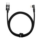 Baseus MVP 2 Elbow Right Angle Power Delivery Cable with Side USB Type C / Lightning Plug 1m 20W black (CAVP000201), Baseus