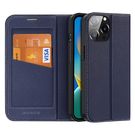 Dux Ducis Skin X2 case for iPhone 14 Pro Max case with magnetic flap blue, Dux Ducis