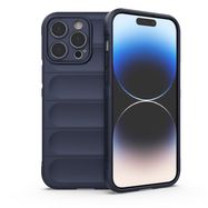 Magic Shield Case case for iPhone 14 Pro Max flexible armored dark blue cover, Hurtel