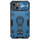 Nillkin CamShield Armor Pro Case iPhone 14 case armored cover with camera cover ring stand blue, Nillkin