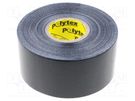 Tape: duct; W: 48mm; L: 25m; Thk: 250um; black; natural rubber; 15% ANTICOR