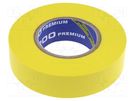 Tape: electrical insulating; W: 19mm; L: 18m; Thk: 0.18mm; yellow ANTICOR