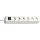 Eco-Line 6-way power strip (distribution box with switch and 1.50 m cable) TYPE F