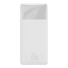 Baseus Bipow fast charging powerbank 30000mAh 20W white (Overseas Edition) + USB-A - Micro USB cable 0.25m white (PPBD050402), Baseus