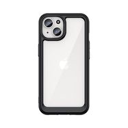 Reinforced case with flexible frame for iPhone 15 Plus Outer Space - black, Hurtel