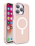 Magnetic Color Matte Case for iPhone 15 Pro - pink, Hurtel