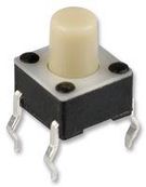 TACTILE SWITCH, SPST, 0.05A, 24VDC, THT