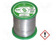 Soldering wire; Sn99Ag0,3Cu0,7; 0.5mm; 0.5kg; lead free; reel BROQUETAS