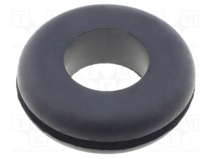 Grommet; Ømount.hole: 20.8mm; Øhole: 12.7mm; rubber; black FIX&FASTEN FIX-GR-42