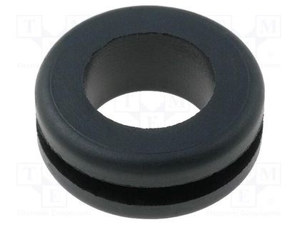 Grommet; Ømount.hole: 12mm; Øhole: 10mm; rubber; black FIX&FASTEN FIX-GR-50