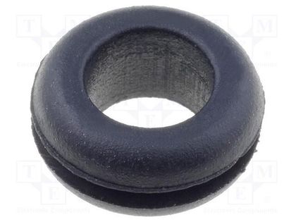 Grommet; Ømount.hole: 9mm; Øhole: 6.5mm; rubber; black FIX&FASTEN FIX-GR-51
