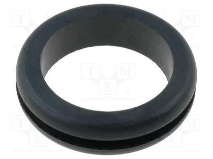 Grommet; Ømount.hole: 19mm; Øhole: 16mm; rubber; black FIX&FASTEN FIX-GR-6