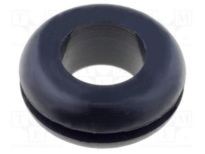 Grommet; Ømount.hole: 12.7mm; Øhole: 9mm; rubber; black FIX&FASTEN FIX-GR-61