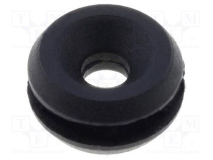 Grommet; Ømount.hole: 5.8mm; Øhole: 2.33mm; rubber; black FIX&FASTEN FIX-GR-98