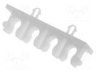Holder; polyamide; natural; Cable P-clips; Number of slots: 4 FIX&FASTEN