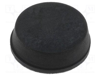 Self-adhesive foot; black; rubber; A: 12.7mm; B: 11.5mm; E: 4mm FIX&FASTEN FIX-RF-032