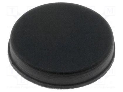 Self-adhesive foot; black; rubber; A: 11.7mm; B: 10.6mm; E: 2.85mm FIX&FASTEN FIX-RF12-27A