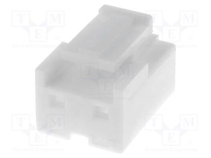 Plug; wire-board; female; 5mm; PIN: 2; white; Type: w/o contacts JST NVR-02