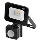 LED floodlight SIMPO with motion sensor, 10 W, black, neutral white, EMOS
