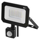 LED floodlight SIMPO with motion sensor, 30 W, black, neutral white, EMOS
