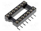Socket: integrated circuits; DIP14; Pitch: 2.54mm; precision; SMT CONNFLY
