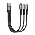 USB cable Joyroom S-01530G10 3in1 USB-C / 2x Lightning 3.5A 0.15m (black), Joyroom