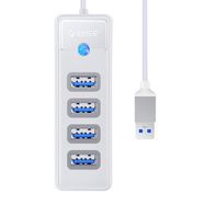 Orico Hub Adapter USB to 4x USB 3.0, 5 Gbps, 0.15m (White), Orico