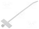 Cable tie; with label; L: 100mm; W: 2.3mm; polyamide; 80N; natural HELLERMANNTYTON