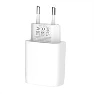 Wall charger XO L57, 2x USB + USB-C cable (white), XO