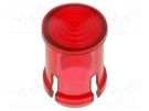LED lens; round; red; lowprofile; 5mm KEYSTONE