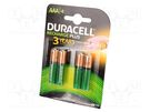 Re-battery: Ni-MH; AAA,R3; 1.2V; 750mAh; blister; 4pcs. DURACELL
