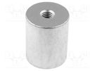 Magnet: permanent; neodymium; H: 20mm; 4N; Ø: 6mm; Enclos.mat: steel ELESA+GANTER